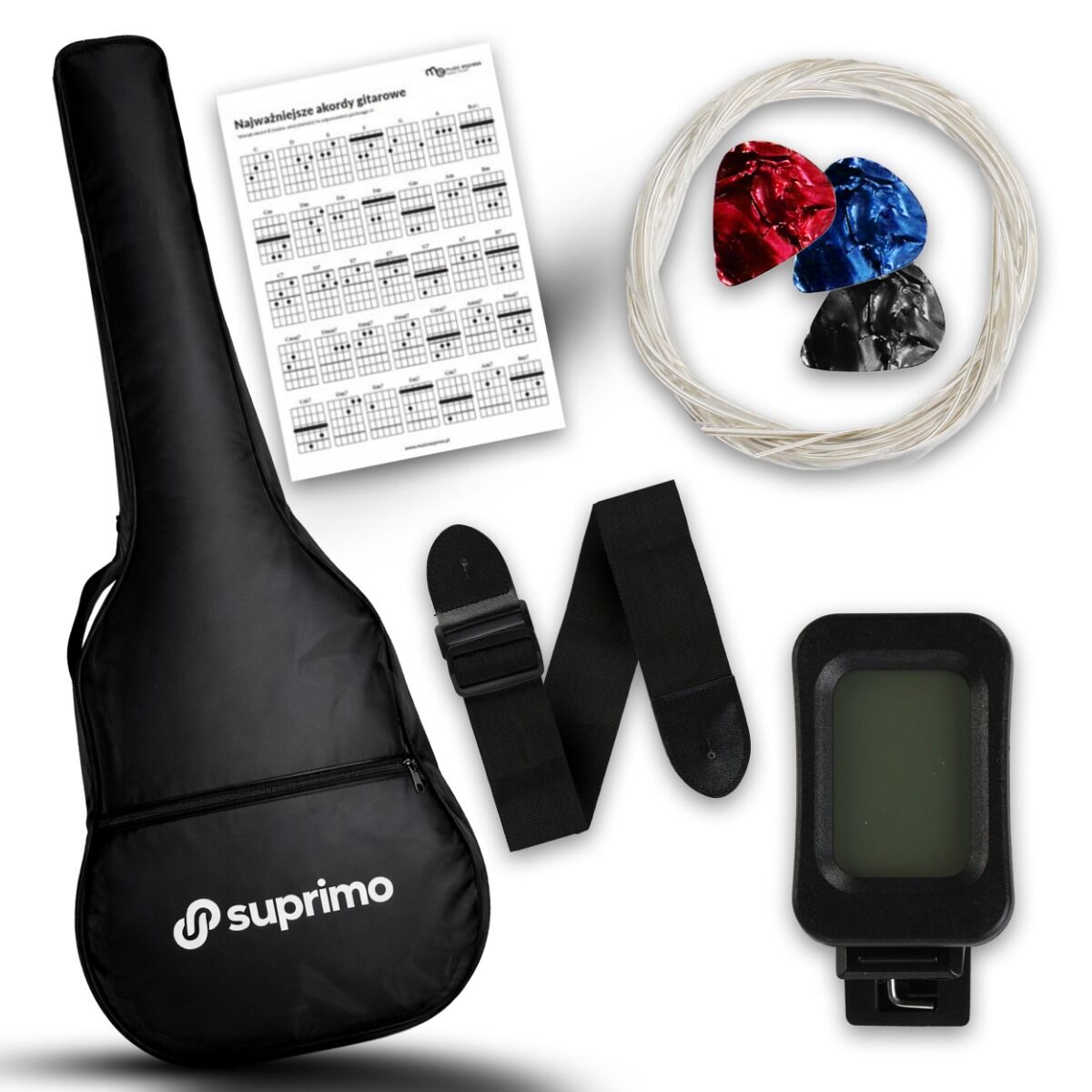 SUPRIMO CGS3 BK 4/4 classical guitar black for learning