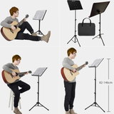 Music stand with bag