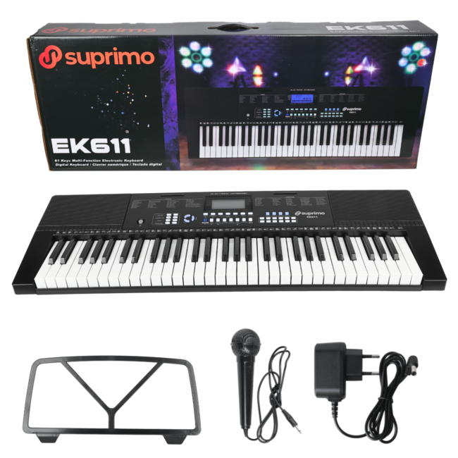 SUPRIMO EK611 elektronisk pædagogisk keyboard 61