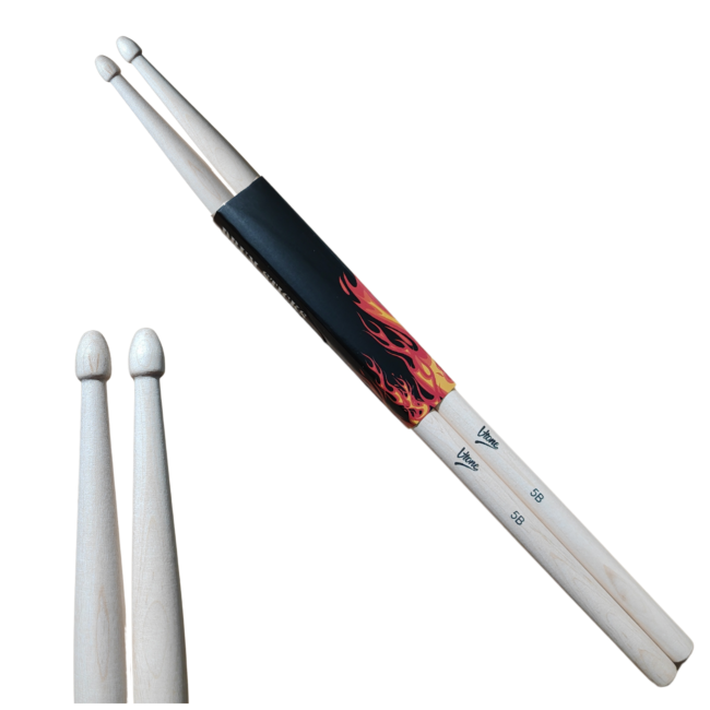 V-Tone DS-5B drumsticks in maple – natural, lightweight (2 pcs)