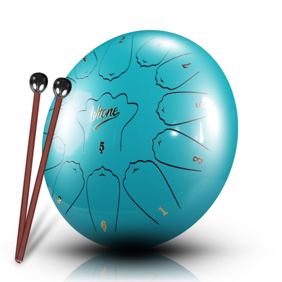 Tongue Drum 12" Cyan incl. bag (13 Tones C Scale)