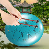 Tongue Drum 12" Cyan incl. bag (13 Tones C Scale)