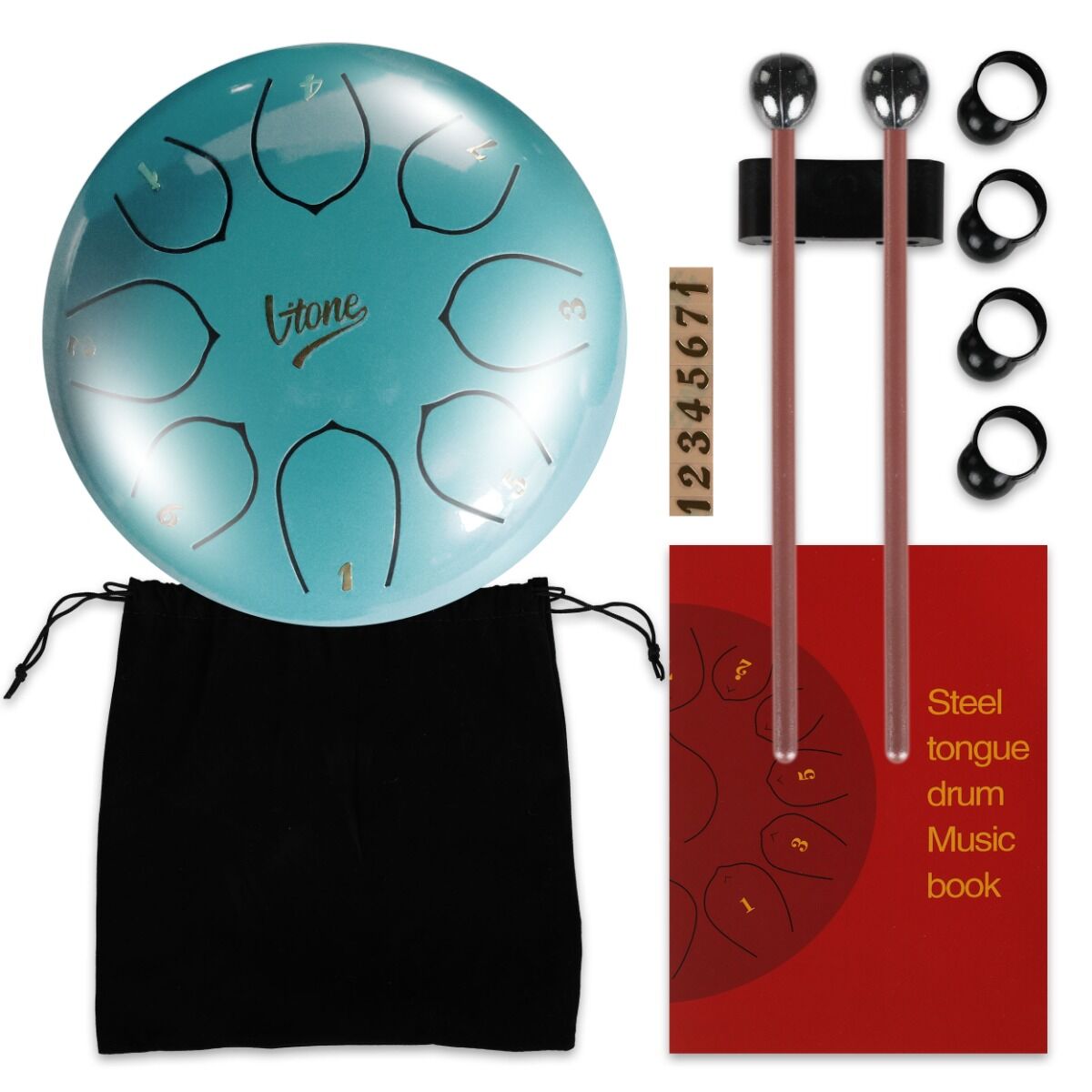 Tongue Drum 6" (8 Tones C Scale)