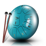 Tongue Drum 8" Cyan incl. bag (11 Tones C Scale)