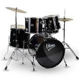 V-TONE VD KIT PRO Acoustic Drum Kit – Black incl. Drumsticks & Drum Throne