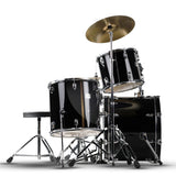 V-TONE VD KIT PRO Acoustic Drum Kit – Black incl. Drumsticks & Drum Throne