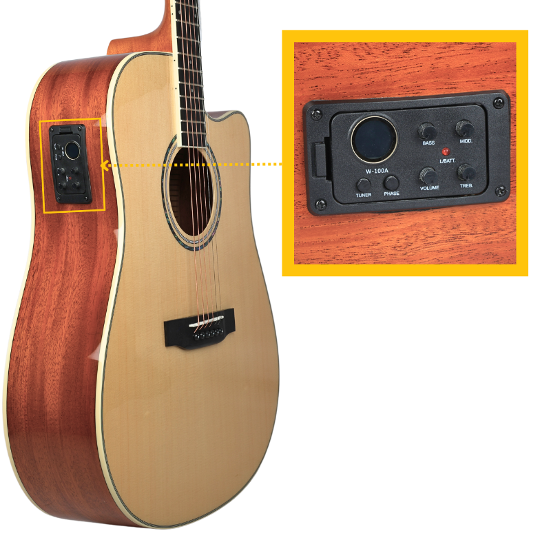 V-TONE VEAG1 CE NT 4/4 electric acoustic guitar
