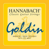 Hannabach strings for classical guitar Series 725 Medium/High Tension Goldin - 3-piece treble set (7258MHTC)